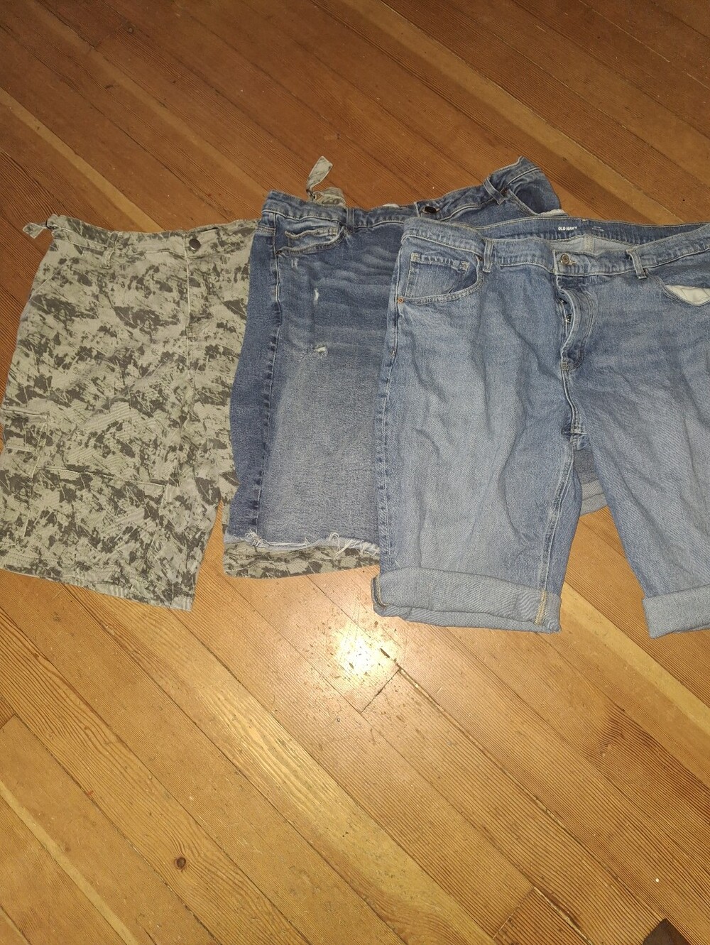 Fashion Nova Denim Roll-Cuff Shorts Cargo Camouflage Button/Zip Closure sz 18/20